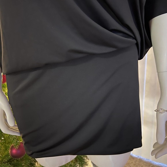 BCBGeneration Black Ruched Dress Size Medium - Picture 9 of 16